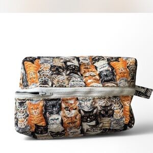 Cat Print Cosmetic Bag